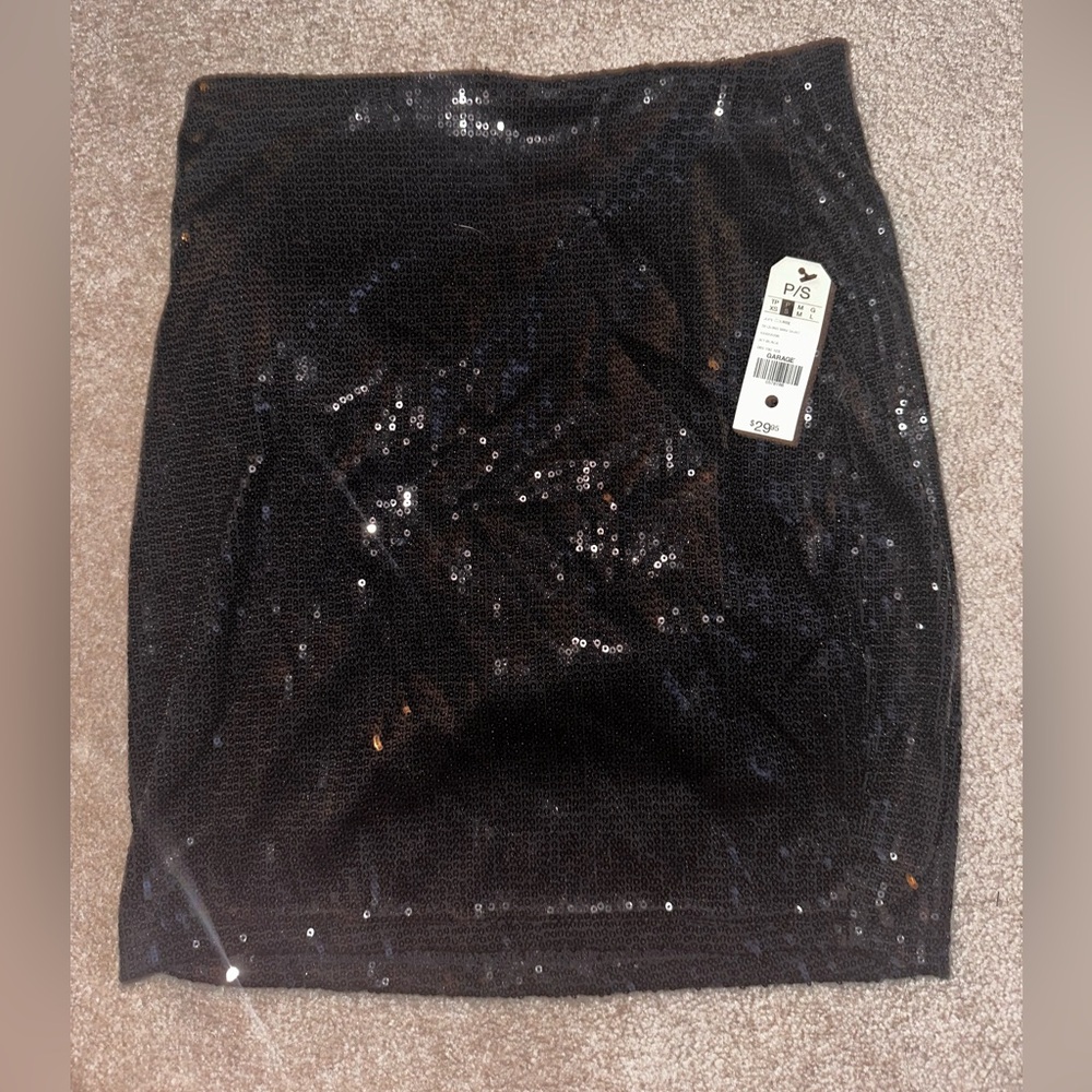 Black Sequin Skirt